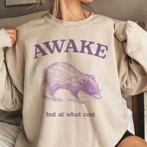 Awake But At What Cost Retro Shirt - Unisex Meme T Shirt, Funny Possum T Shirt, Graphic Shirt, Possum Lovers AIREQ2004 32
