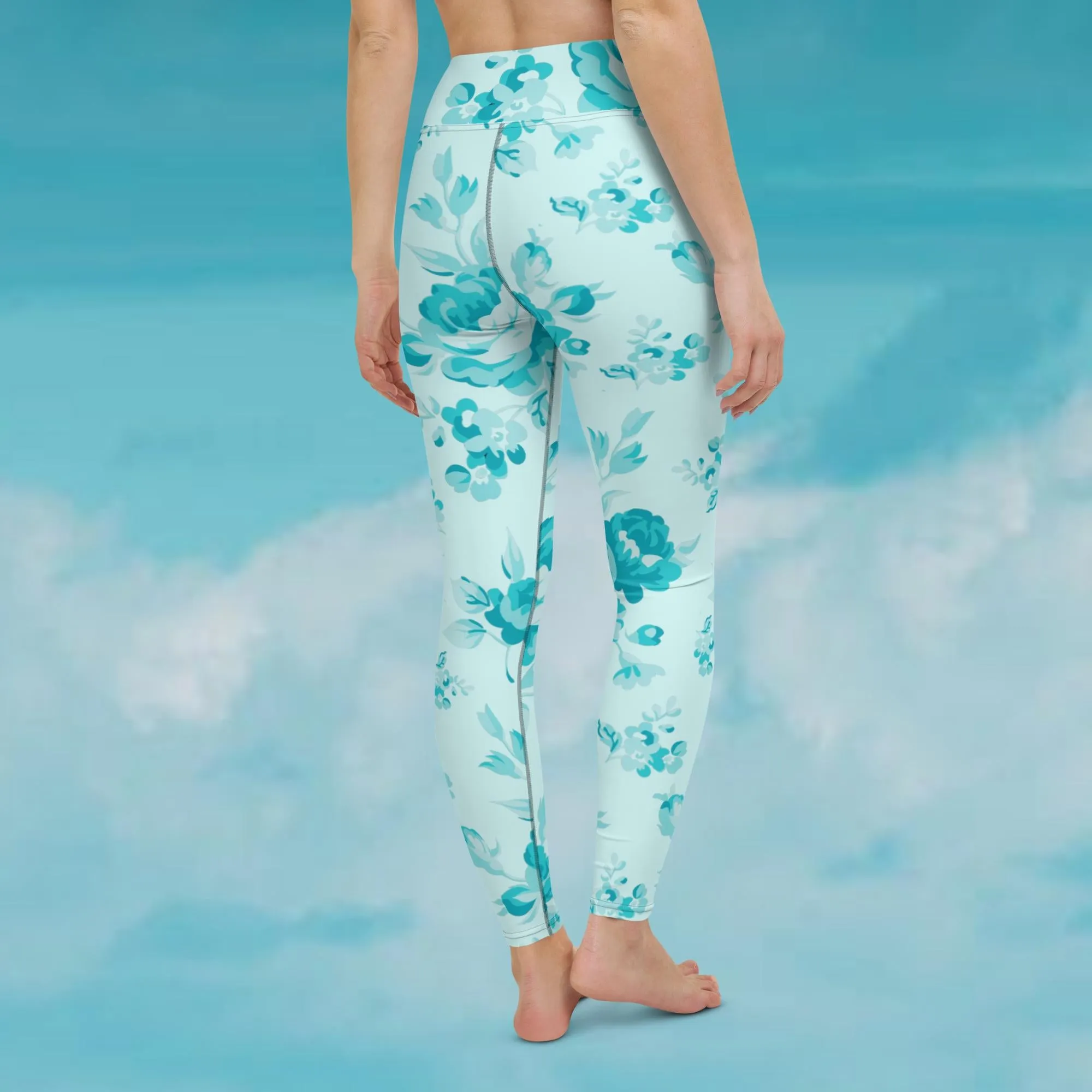 Cyan Rose Cyan Yoga Leggings