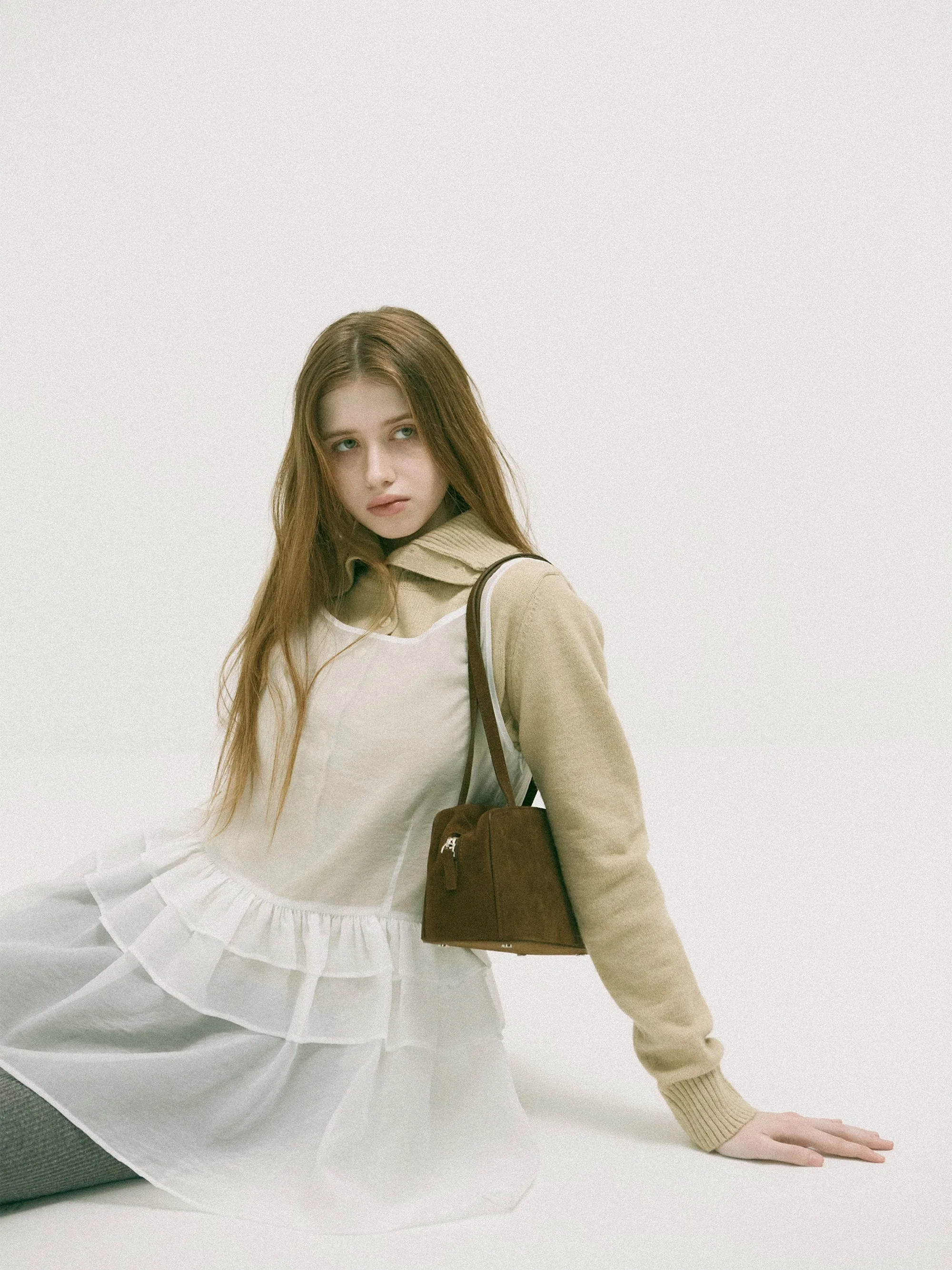 Dahlia Shoulder Bag Suede Brown