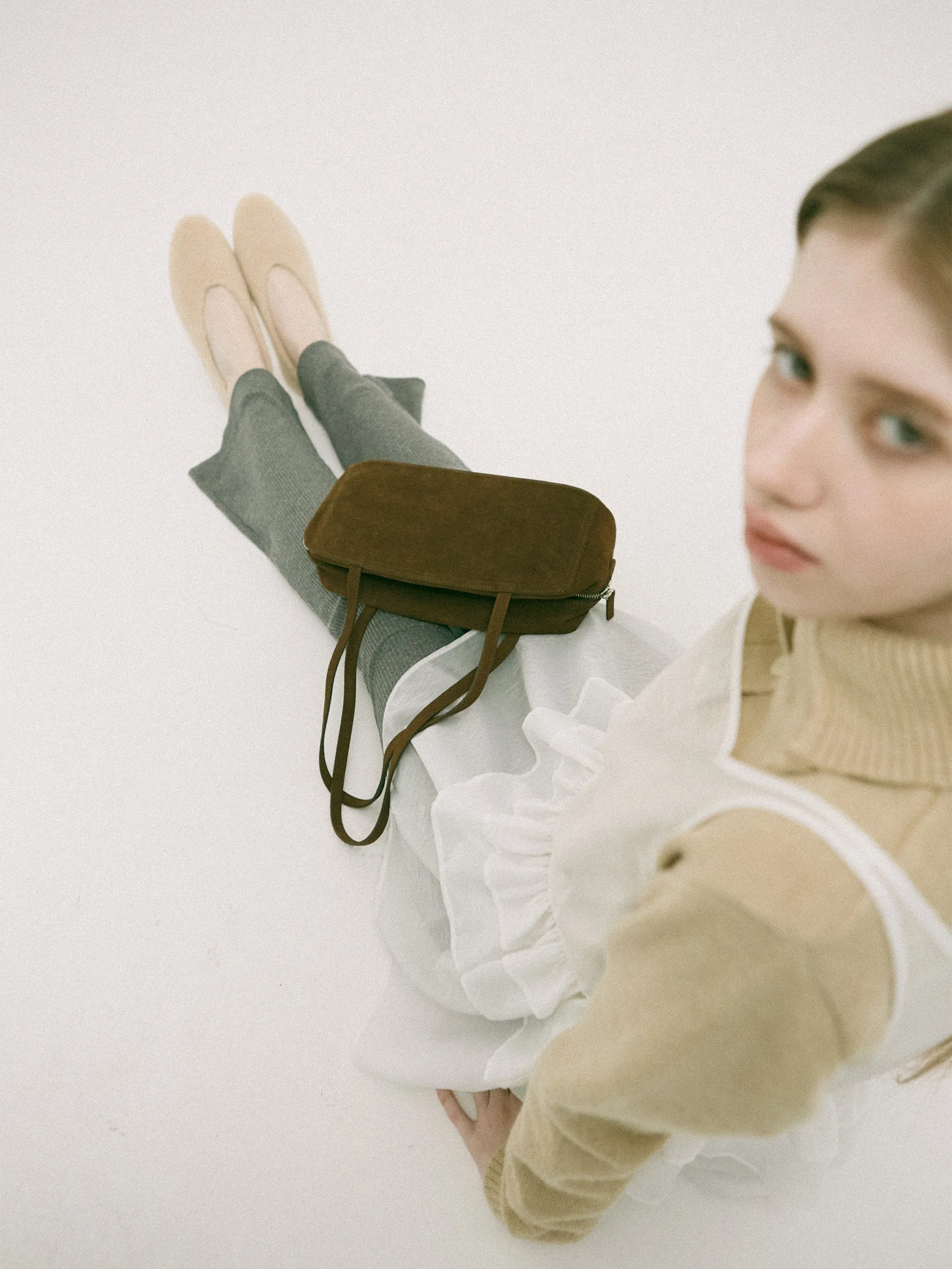 Dahlia Shoulder Bag Suede Brown