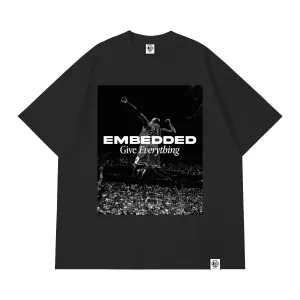 Emb black Michael Jordan Effect oversized T shirt