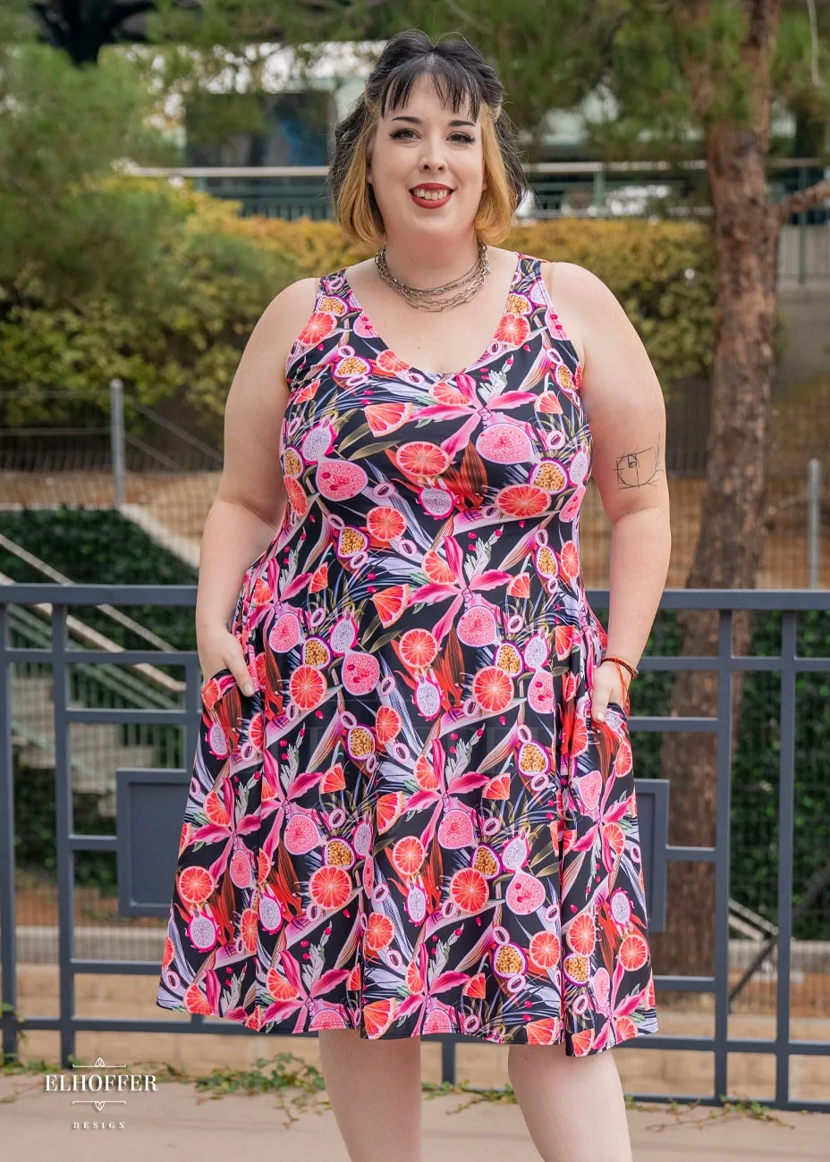 Essential Aquarius Knee Length Dress - Forbidden Fruit