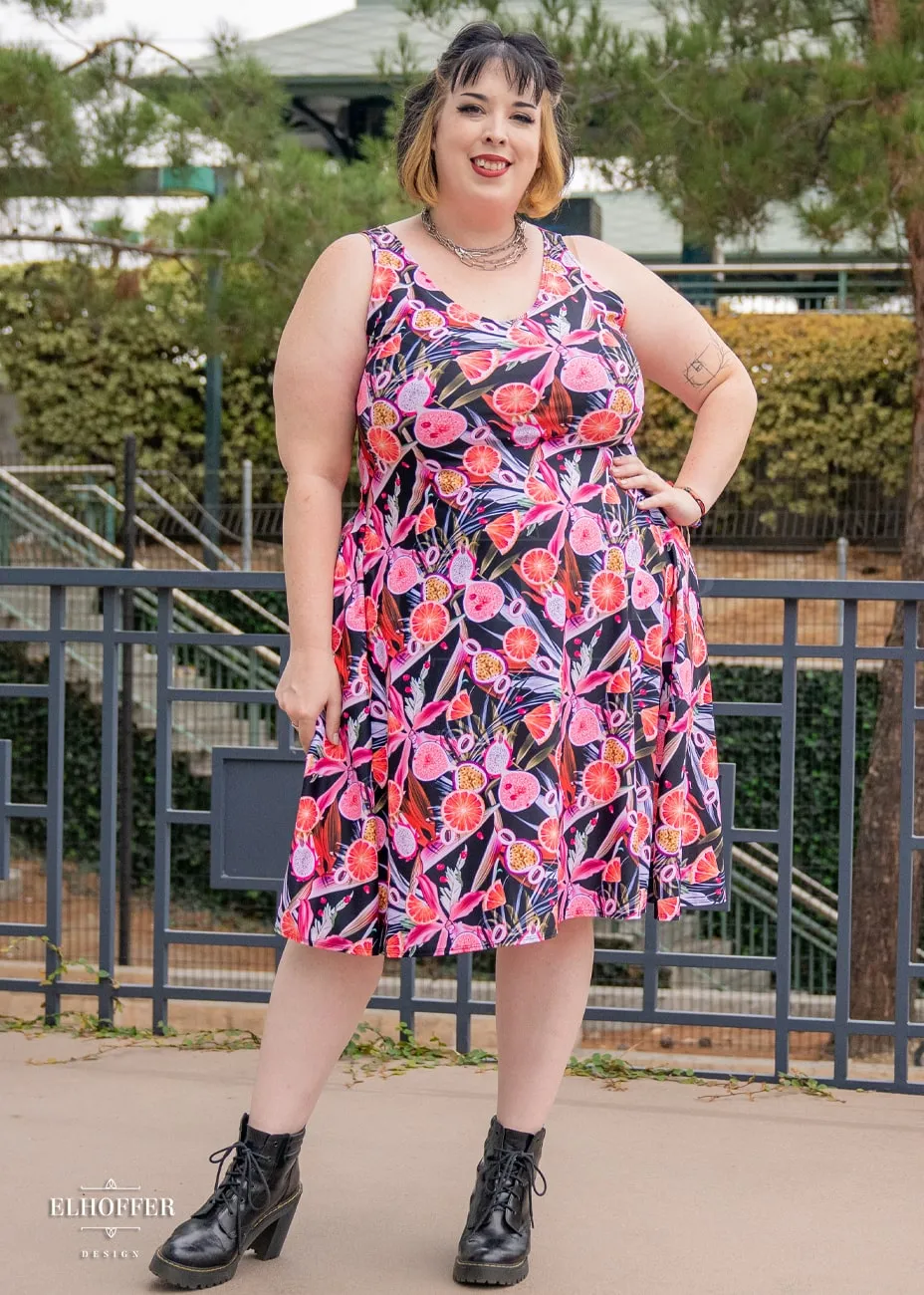 Essential Aquarius Knee Length Dress - Forbidden Fruit