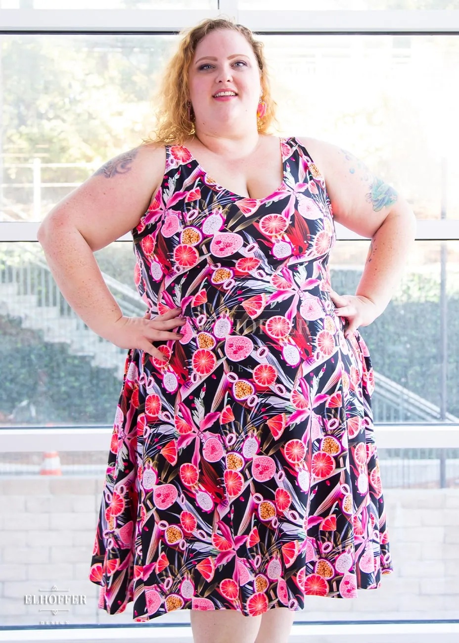 Essential Aquarius Knee Length Dress - Forbidden Fruit