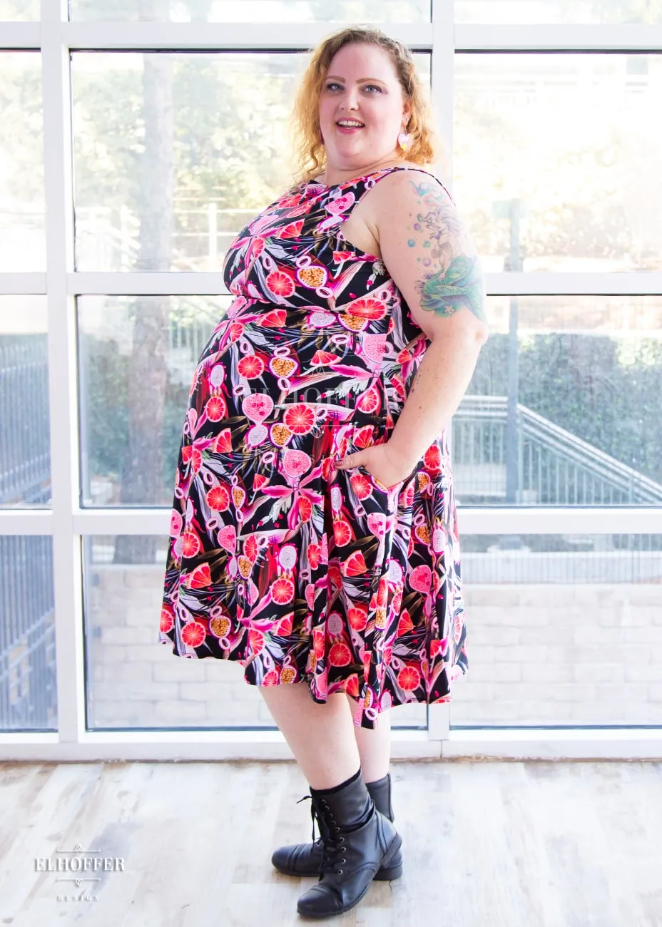 Essential Aquarius Knee Length Dress - Forbidden Fruit