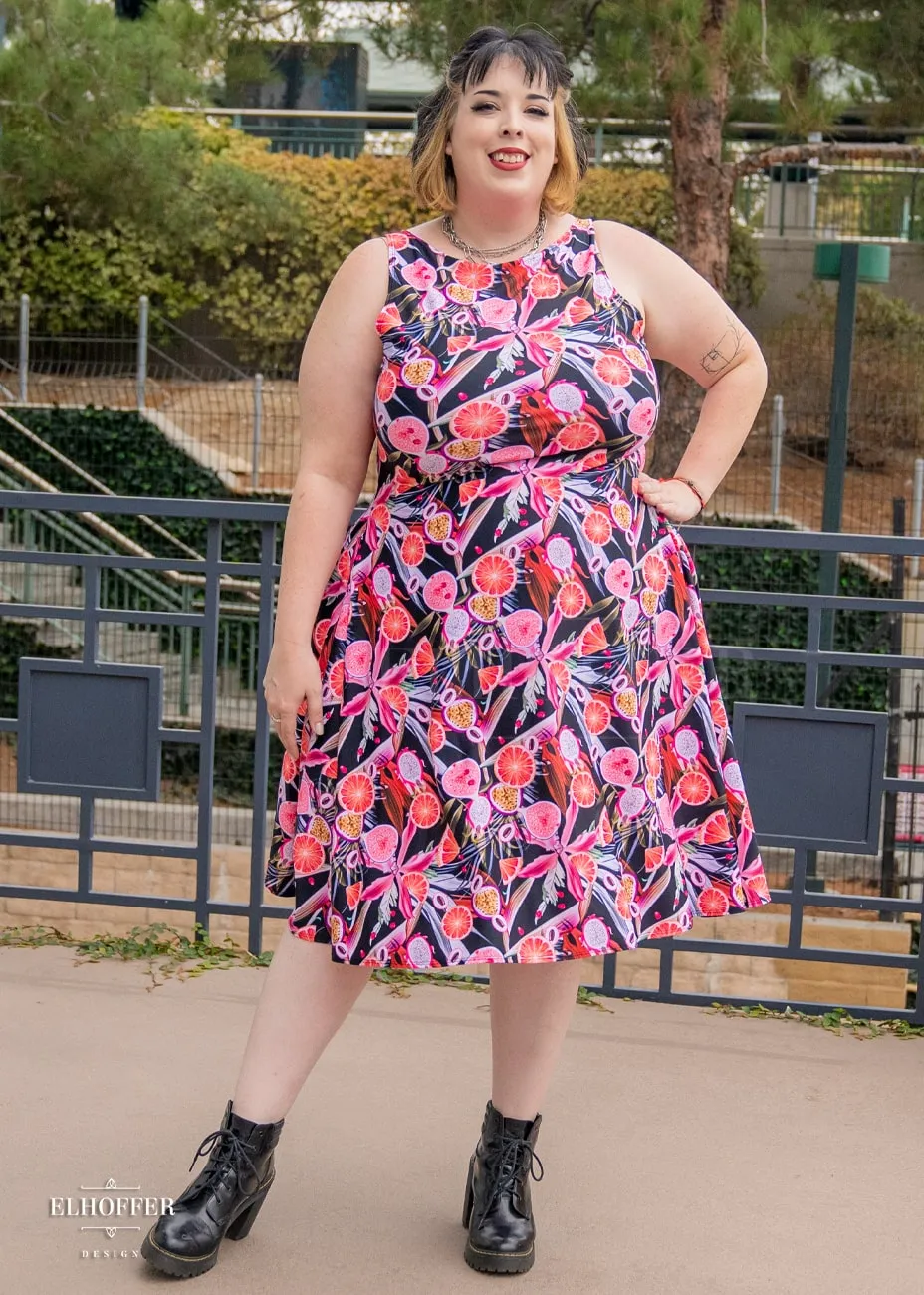 Essential Aquarius Knee Length Dress - Forbidden Fruit