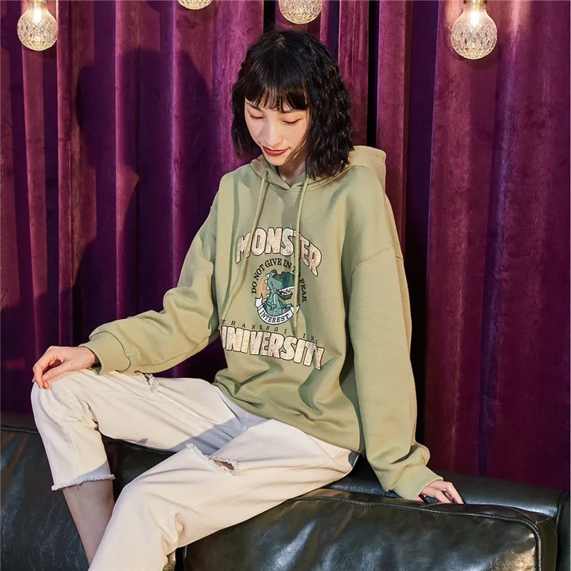 Fashion Cute Dinosaur Plus Velvet Hoodie