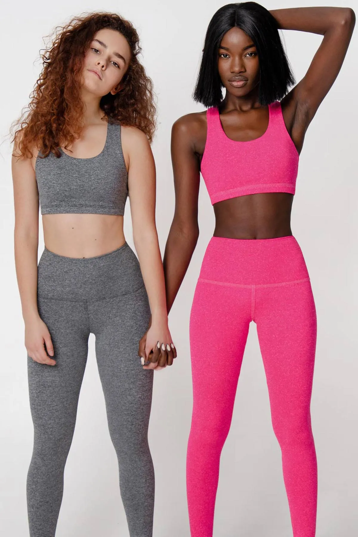 Heather Neon Pink Stella UV 50  Seamless Sport Yoga Bra - Women