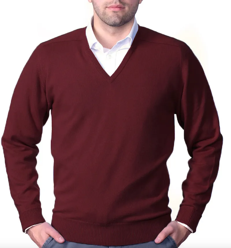 Lorne Cashmere Vee Neck - 2 Ply