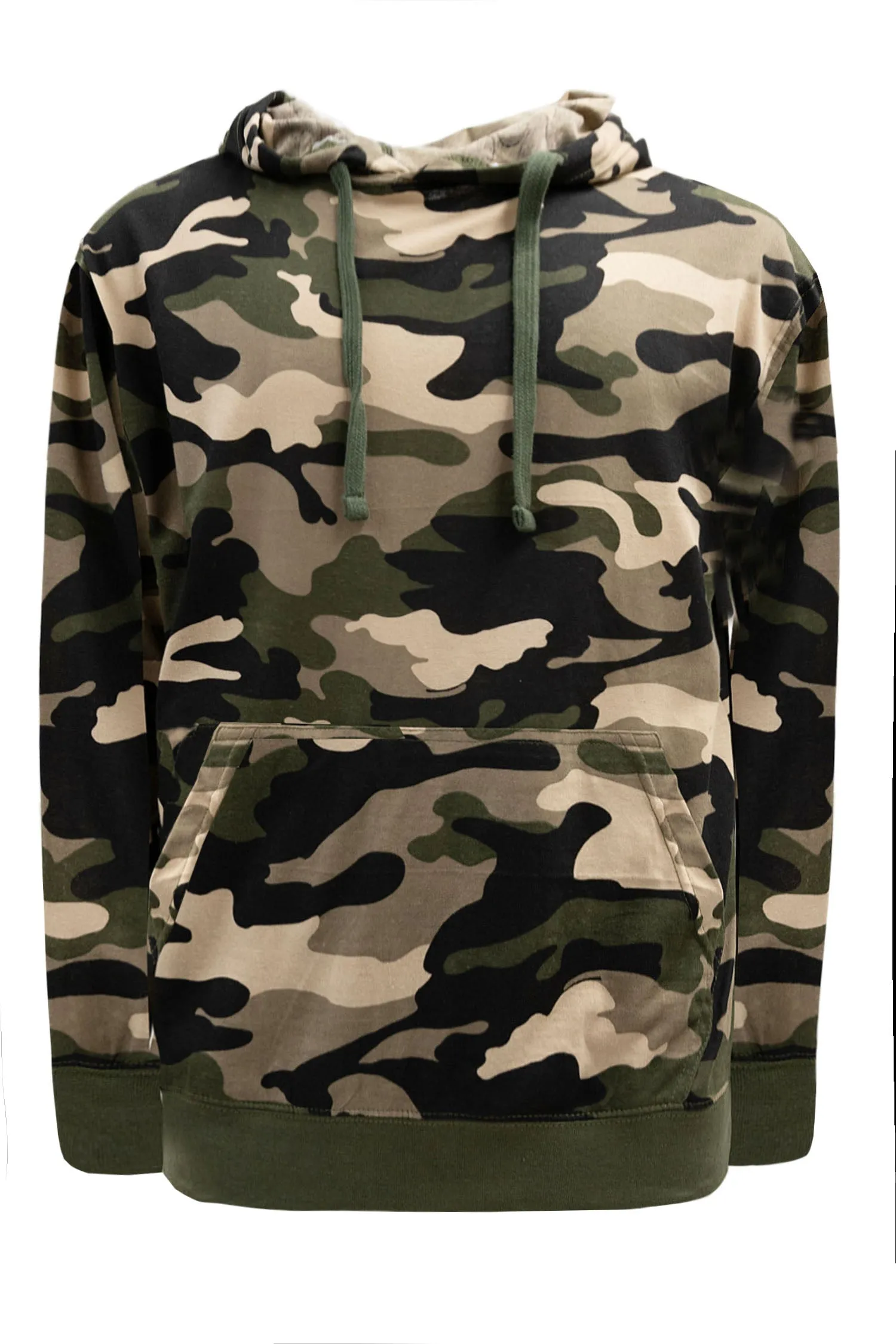 Men's Essential Cross-Dyed Heather Jersey Pullover Hoodie (New Camo)