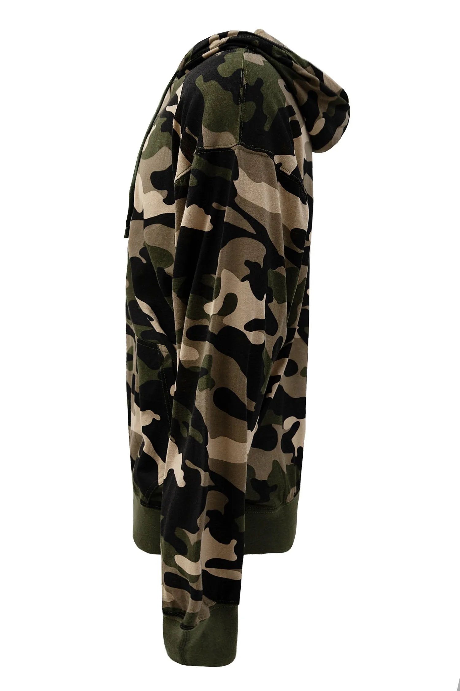 Men's Essential Cross-Dyed Heather Jersey Pullover Hoodie (New Camo)