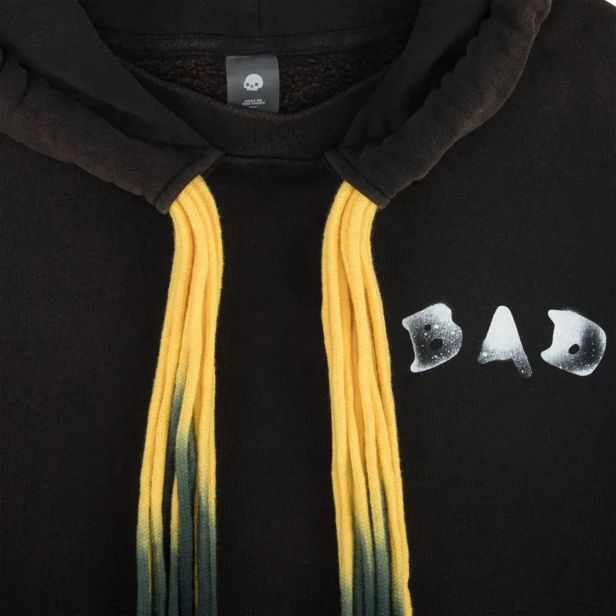 Multi Cord "BAD" Hoodie - Washed Black