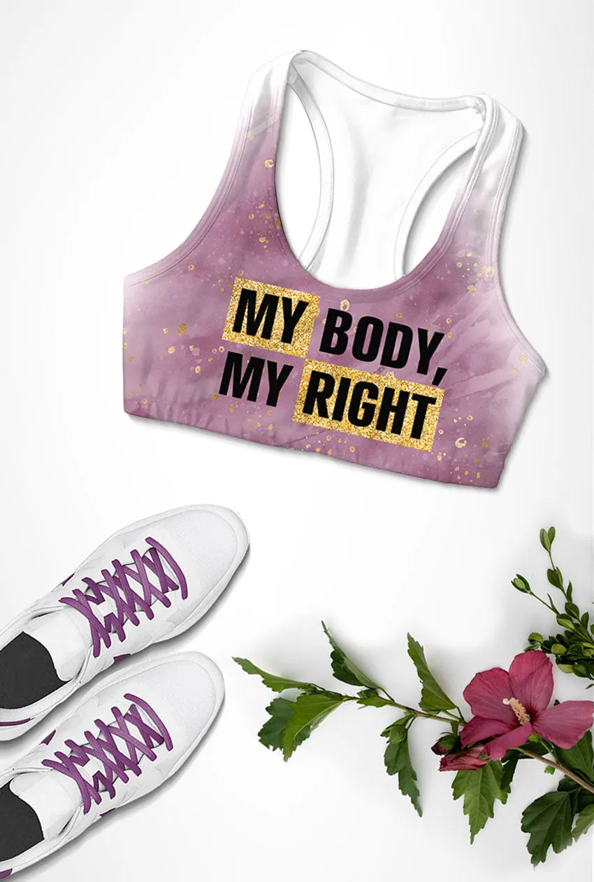 My Body, My Right Stella Seamless Racerback Sport Yoga Bra - Women