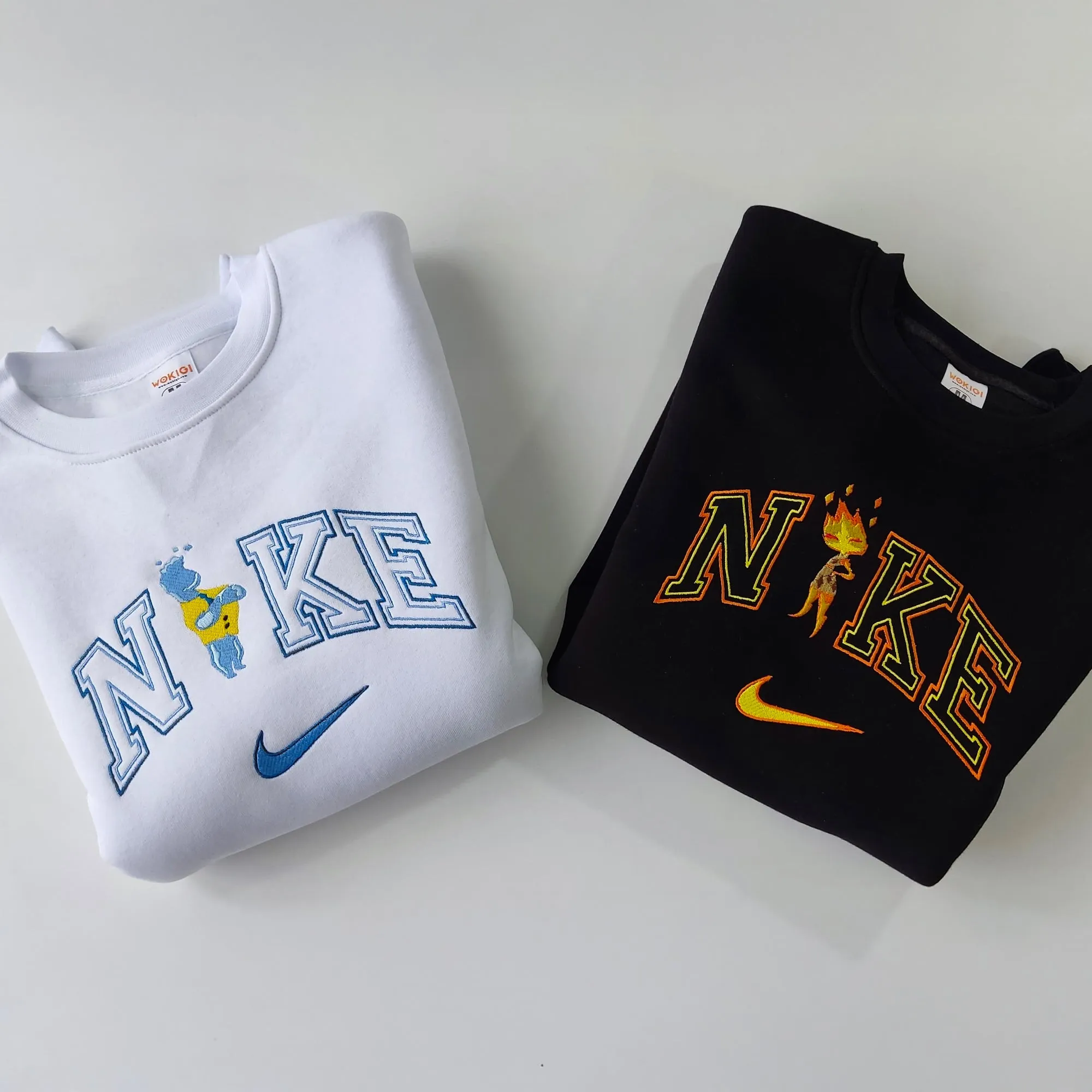 Personalized Ember & Wade Couple Nike Embroidered Hoodie