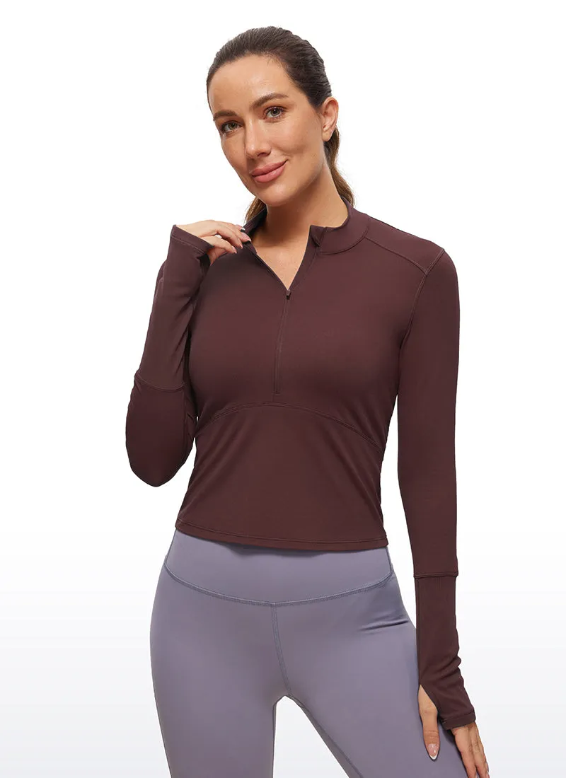 SoftEase Half-Zip Cropped Pullover