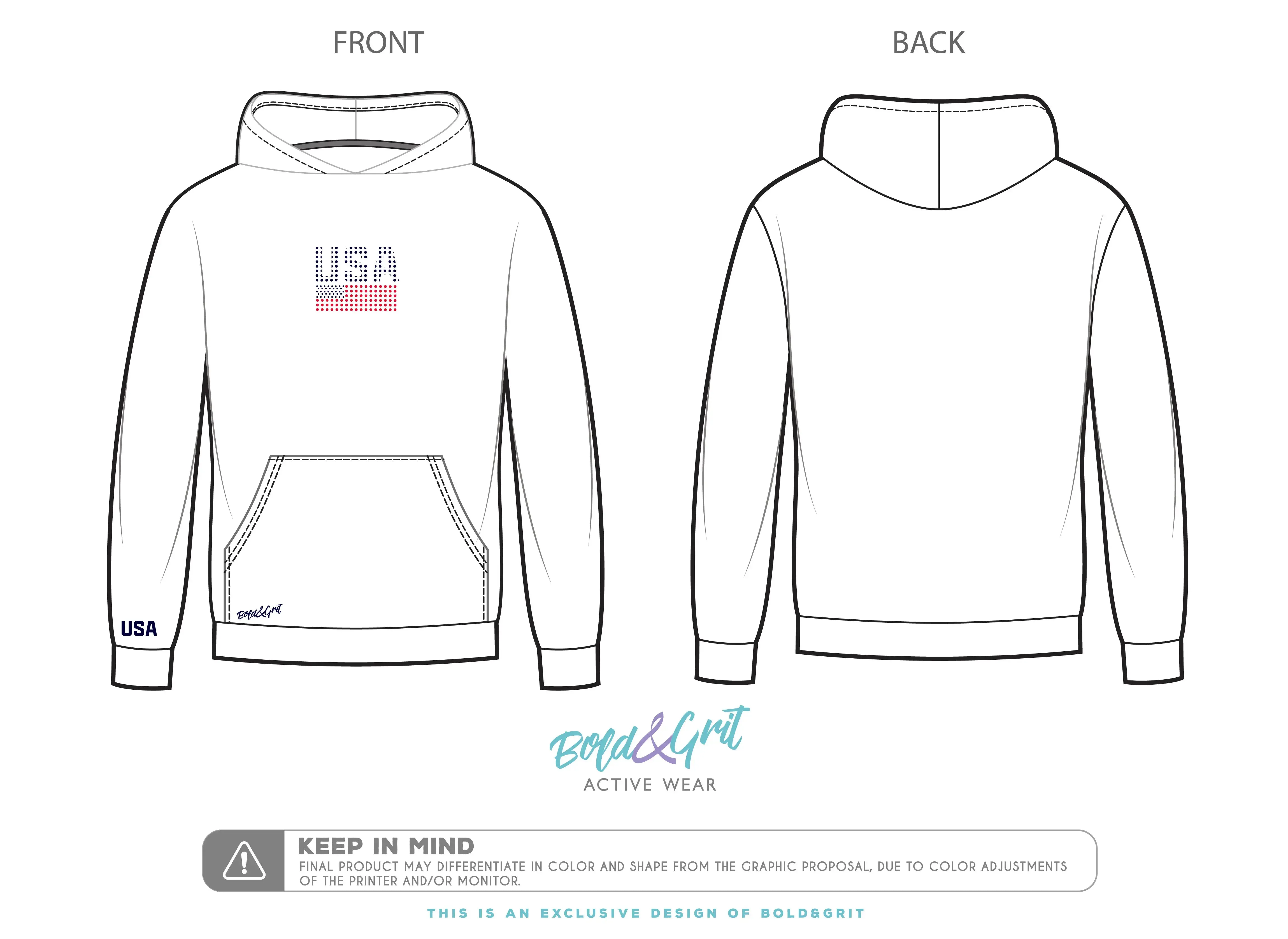 White Hoodie USA