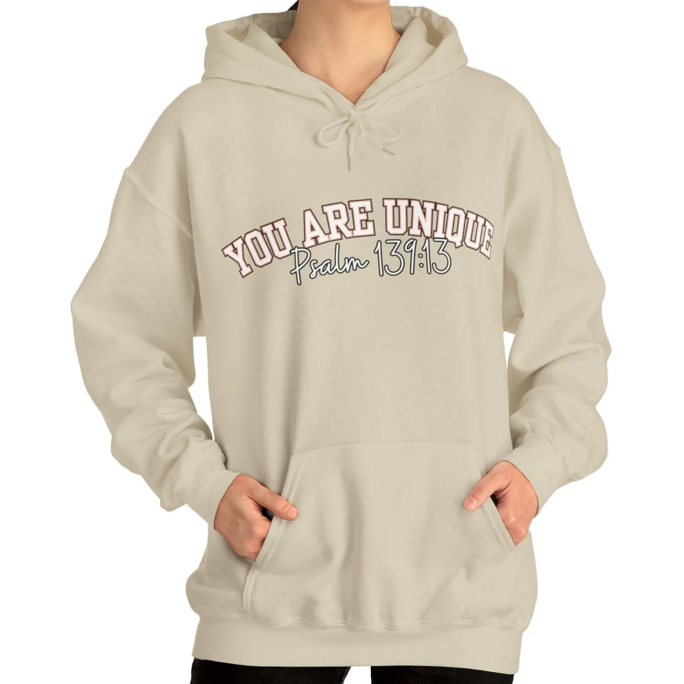 Women's Hoodie with 'You Are Unique - Psalm 139:13' Affirmation
