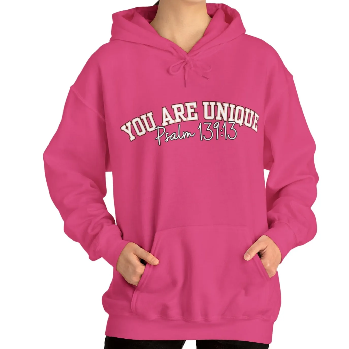 Women's Hoodie with 'You Are Unique - Psalm 139:13' Affirmation