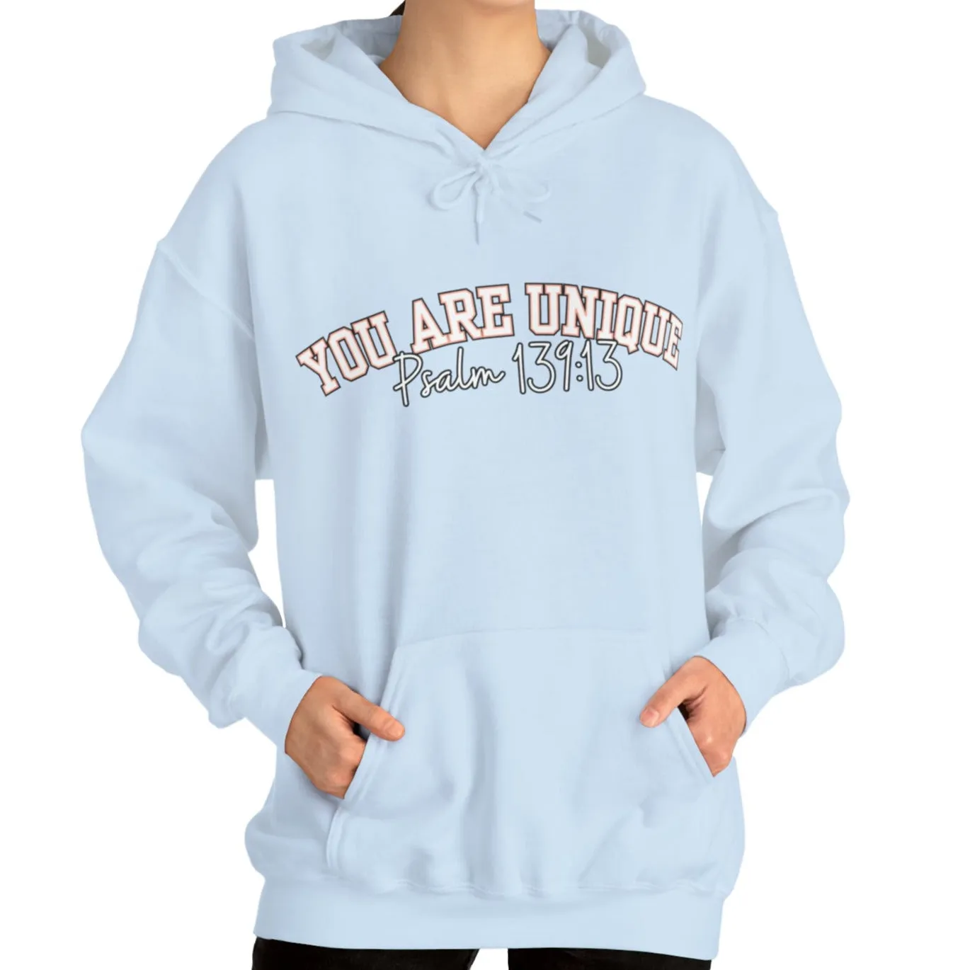 Women's Hoodie with 'You Are Unique - Psalm 139:13' Affirmation