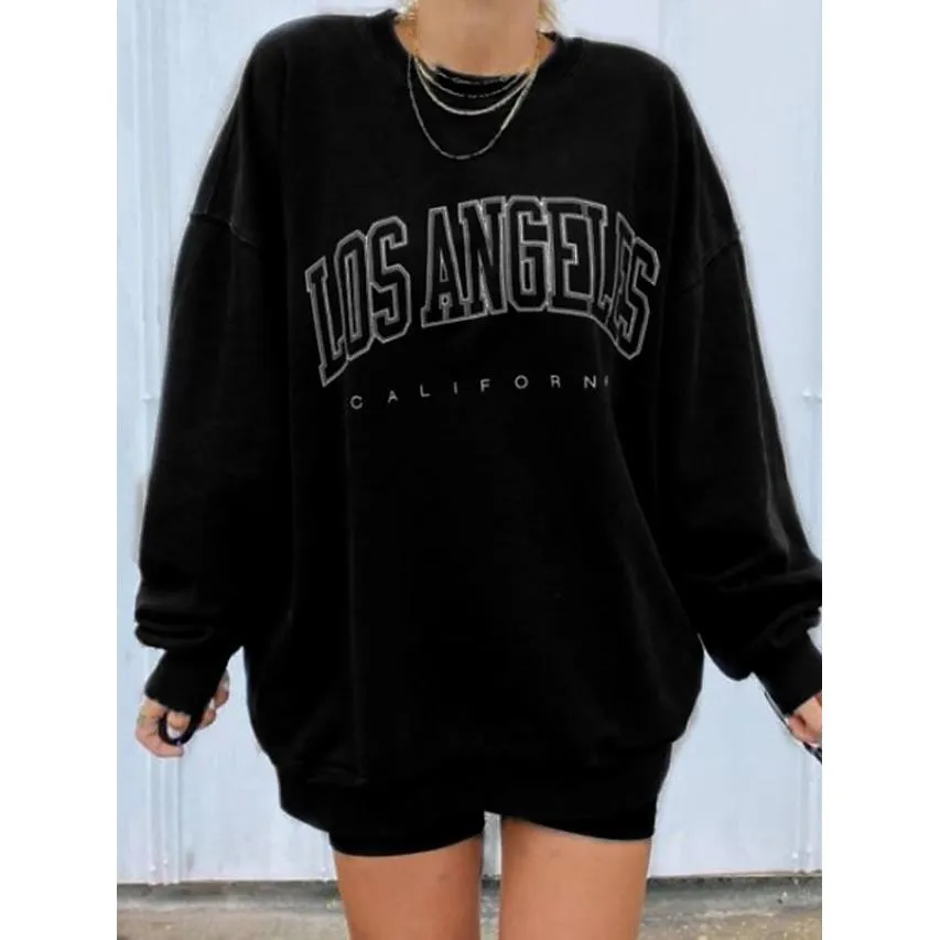 Women's Sweatshirt Graphic Text Los Angeles