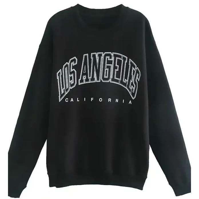 Women's Sweatshirt Graphic Text Los Angeles