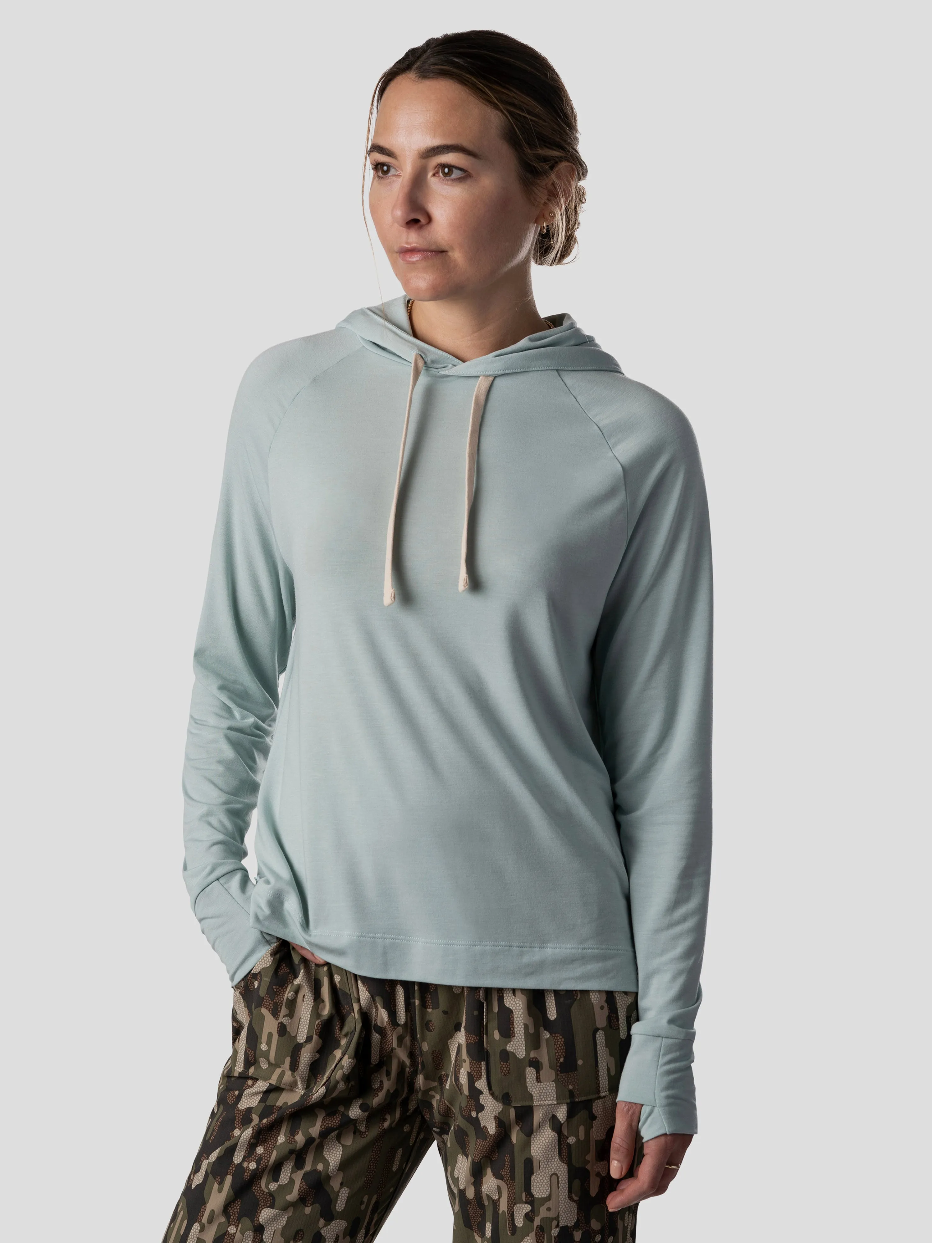 W's Lightweight Bamboo Hoodie - Whitewater